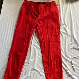 H&M Red work pants- straight leg cut